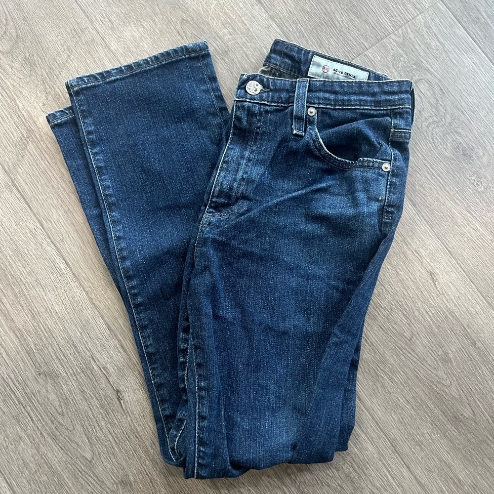 Ag Adriano Goldschmied Blue Straight Leg Jeans
